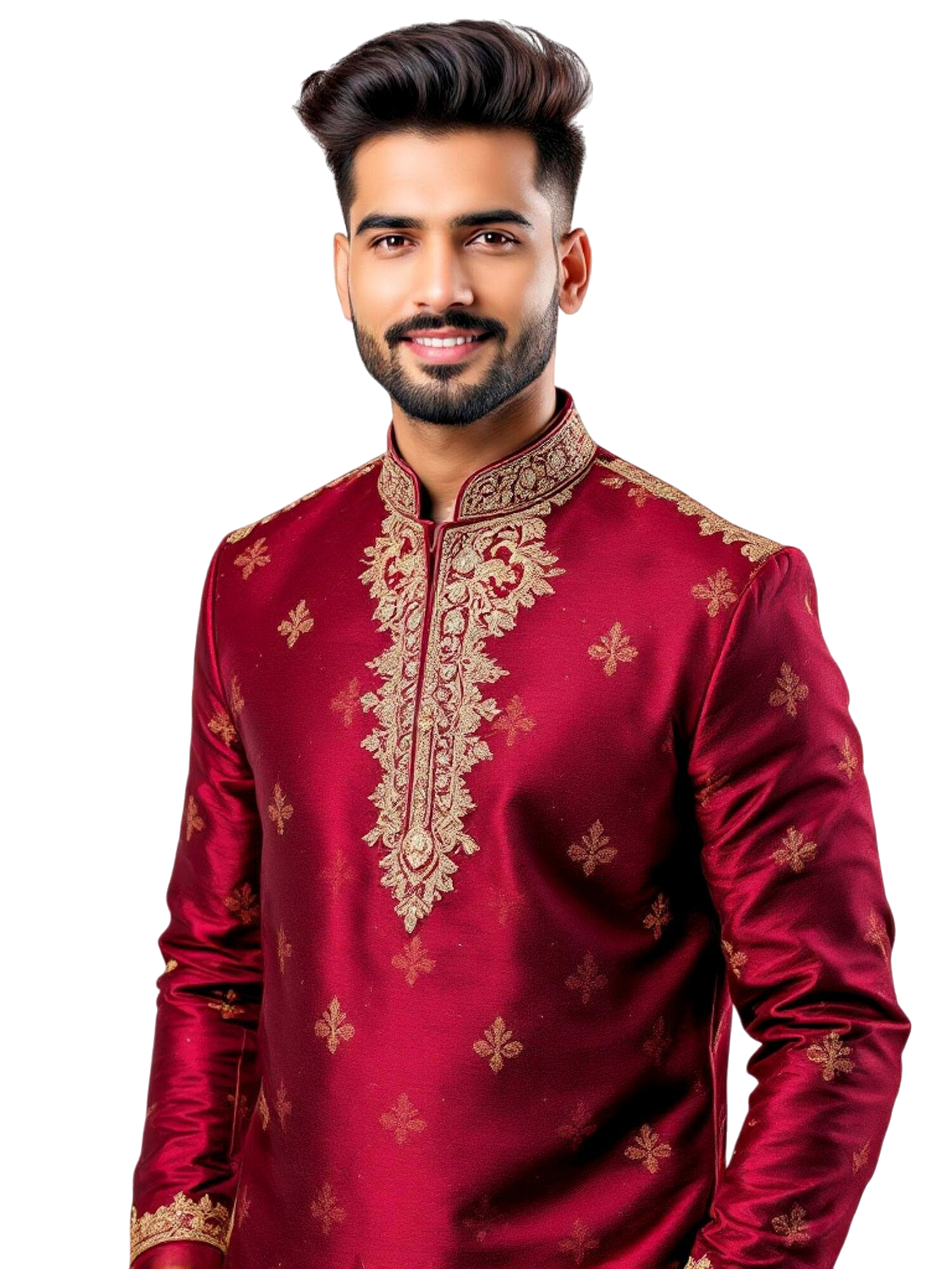 handsome-man-red-kurta